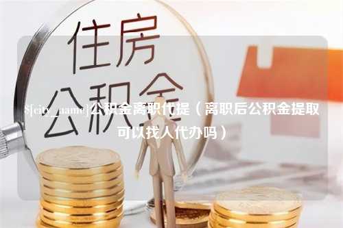 赣州公积金离职代提（离职后公积金提取可以找人代办吗）